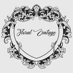 classic vintage carved ornament element design