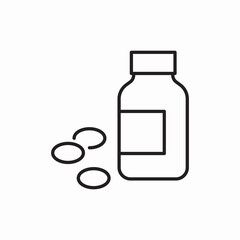 drug bottle icon sign vector