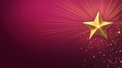 Obraz premium a golden star on a purple background