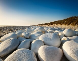 Obraz premium natural background white rocks on the sand
