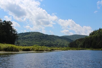 lake and mountains