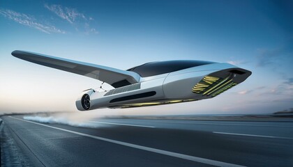 하늘을 나는 미래형 자동차의 외형