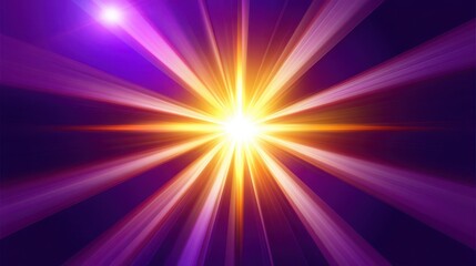 Fototapeta premium a bright light shining in the dark with a purple background