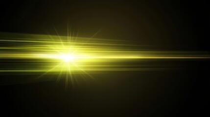 Obraz premium a bright yellow light is shining on a black background