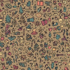 seamless pattern with flowers and birds