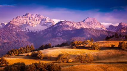 sunrise in the mountains