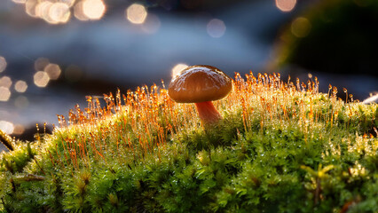 mushroom on the moss