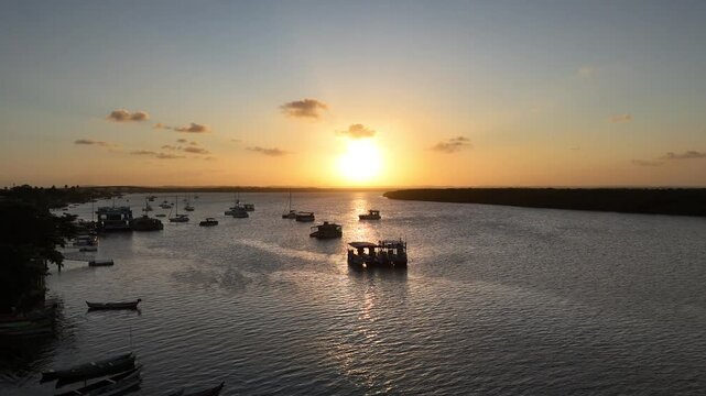 Stunning Sunset Over Aracaju's Tranquil Beaches &ndash; A Tropical Paradise
