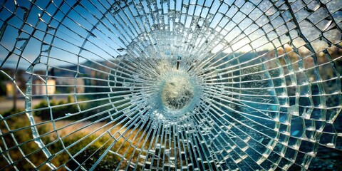 background of broken window glass texture 
