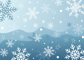 Simple heavy snowflakes wallpaper design