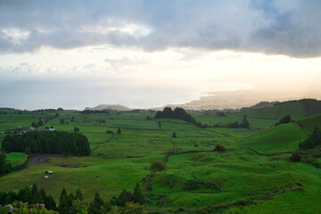 Obraz premium beautiful island landscape, sao miguel