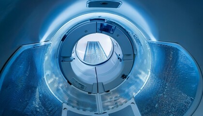 Fototapeta premium 인체의 데이터를 수집하는 CT MRI 스캐너 의료장비