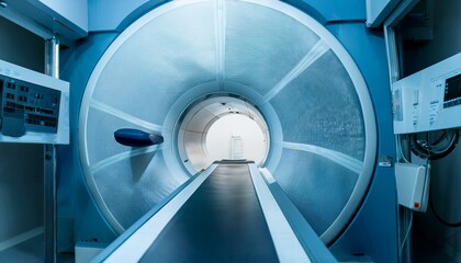 Fototapeta premium 인체의 데이터를 수집하는 CT MRI 스캐너 의료장비