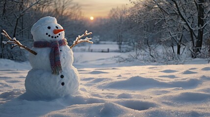 Fototapeta premium Cute Snowman