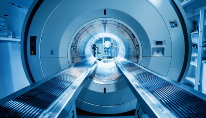 Fototapeta premium 인체의 데이터를 수집하는 CT MRI 스캐너 의료장비