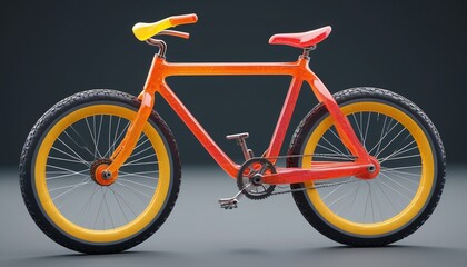 Fototapeta premium A gummy bicycle with licorice spokes and jelly tires, Generative AI