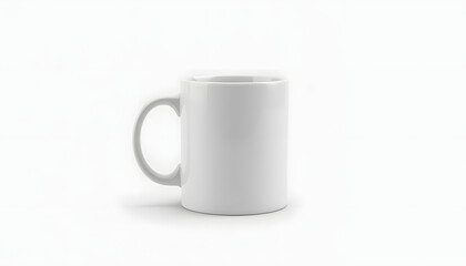 Obraz premium Mug mock up isolated on light gray background. 3D illustrating isolated with white highlights, png