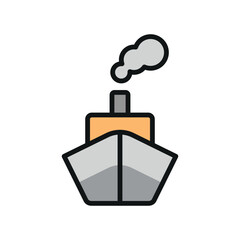 Obraz premium Ship public transportation icon vector design templates simple and modern