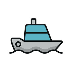 Obraz premium Ship public transportation icon vector design templates simple and modern