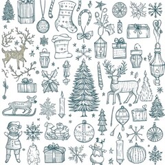 Fototapeta premium christmas seamless pattern