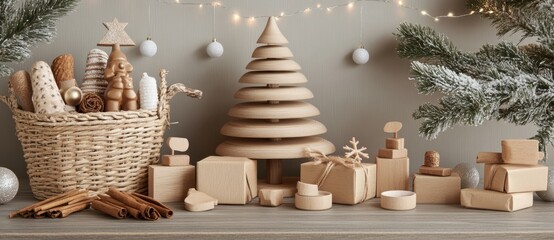 christmas tree and gifts
