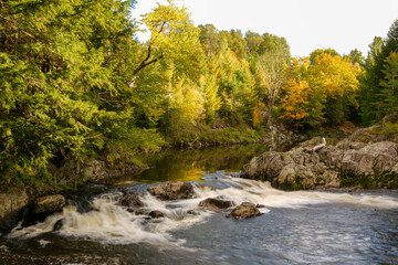 Cascade Above Big Falls at  Big Falls State Park in Vermont with slow shutterspeed