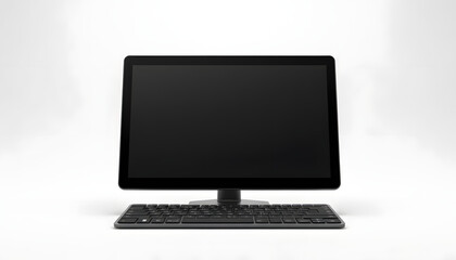 Fototapeta premium tablet pc - Modern black tablet computer isolated on white background. - mockup isolated with white highlights, png