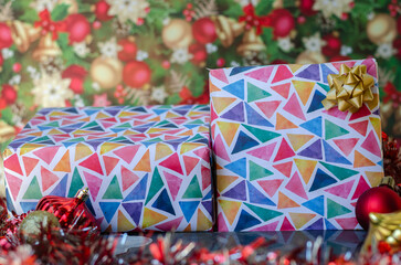 Fototapeta premium Christmas Gifts Cute Holiday Composition