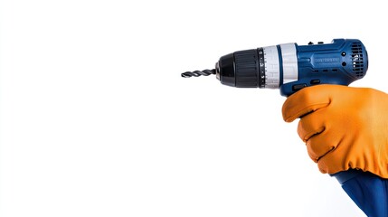 Skilled carpenter works with power tools to create precise furniture in a bright and clean environment