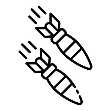 falling bombs black outline clip art preview