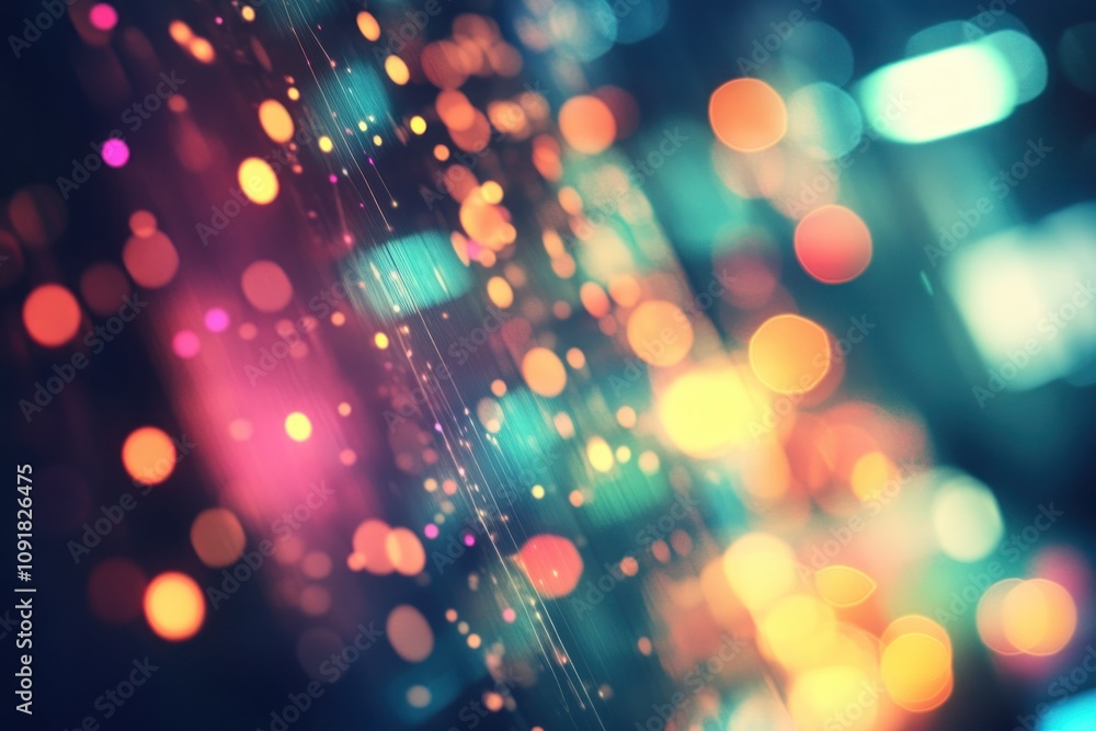 Poster abstract colorful bokeh light vibes