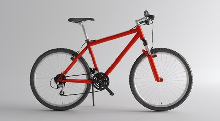 Fototapeta premium Red Road Bike Isolated. Speed Racing Bicycle.