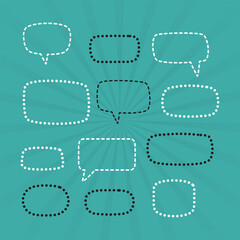 Speech Bubble Icons Set Talk bubble. Cloud speech bubbles collection. Vector illustration