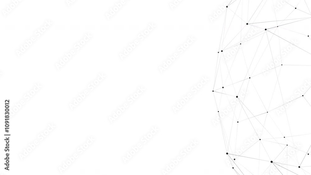 Poster Plexus loop animation background. Information technology or science background. Connected dots. 4k video