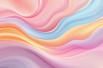 Obraz premium Soft Pastel Waves Background with Fluid Art Texture
