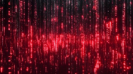 Abstract matrix red background