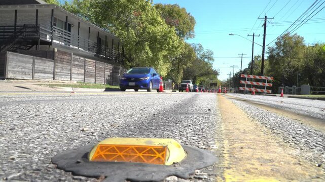 Low angle of traffic filmed in Austin, Texas 11/20/2024