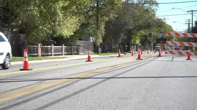 Low angle of traffic filmed in Austin, Texas 11/20/2024
