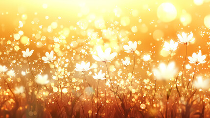 Fototapeta premium sunrise meadow field