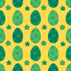 Easter seamless pattern with eggs for wallpaper and fabrics and textiles