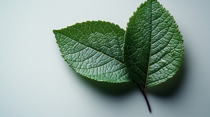 Fototapeta premium Captivating Close Up of Fresh Vibrant Green Leaves on Display