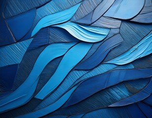 Fototapeta premium Abstract blue painted concrete structure