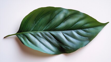 Fototapeta premium Exploring the Beauty of a Tropical Green Leaf in Detail