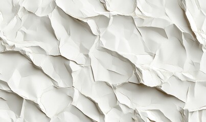 Obraz premium A seamless pattern of crumpled white paper texture, providing a subtle, natural, and versatile background for various designs.