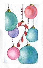 set of christmas balls