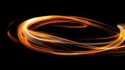 Bright orange smoke swirls gracefully against dark background, creating mesmerizing visual effect. dynamic movement evokes sense of energy and fluidity