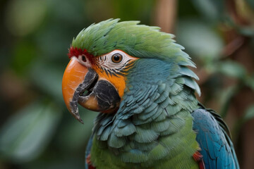 a cute parrot looking to you