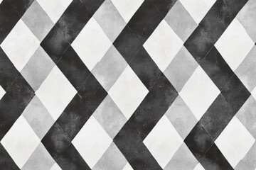 Fototapeta premium Modern Gray and White Argyle Diamond Seamless