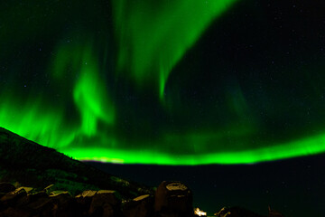 Aurora, Aurora Borealis, Aurora Australis, Northern Lights,Southern Lights, sky, night, stars,snow, winter