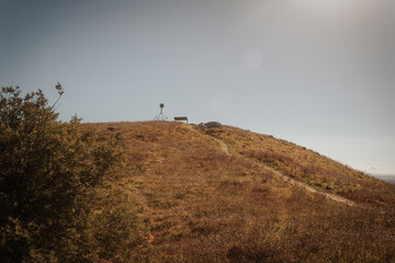 Top of hill on hike